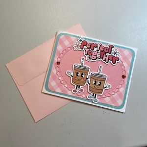 Latte Couple  Handmade Valentine Card